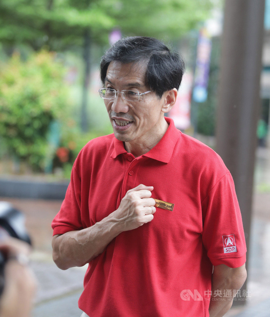 新加坡大選倒數計時,反對黨新加坡民主黨黨魁徐順全(圖)投入參選武吉巴督單選區國會議員。中央社記者黃自強新加坡攝 109年7月8日