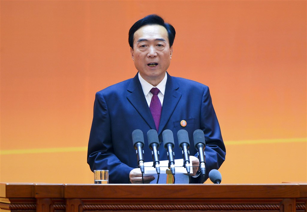 美國財政部9日以涉及重大人權侵犯為由,以凍結資產制裁新疆黨委書記陳全國(圖)、前新疆政法委書記朱海侖、新疆公安廳廳長王明山及前新疆公安廳黨委書記霍留軍。(檔案照片/中新社提供)