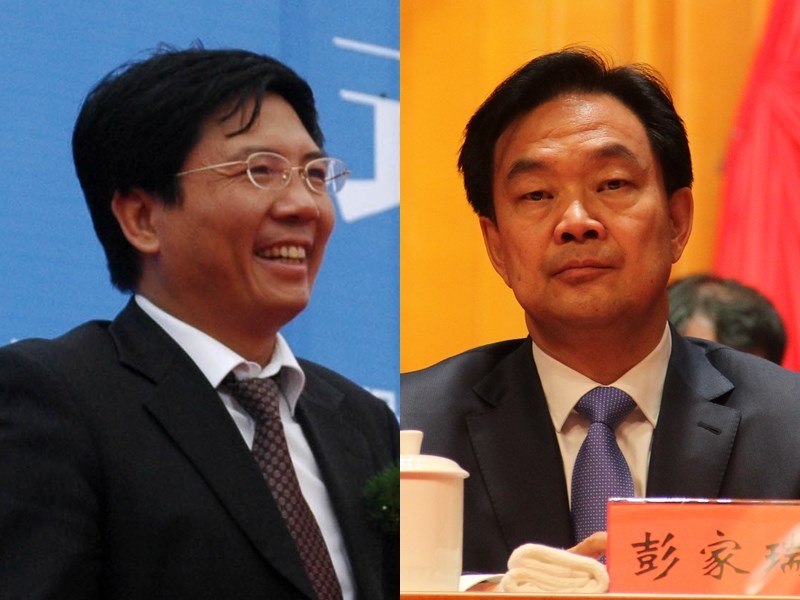 美國財政部與國務院宣布,制裁新疆生產建設兵團黨委副書記彭家瑞(右)與前新疆生產建設兵團黨委書記孫金龍(左),他們在美資產將被凍結並限制入境。(中新社)