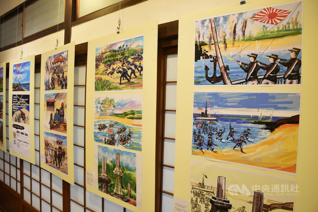 「鄭美珠陳秉鏄四大戰役繪畫展」9日起在澎湖開拓館展出,歡迎民眾前往參觀,重溫澎湖早期戰役的情景。中央社 109年8月9日