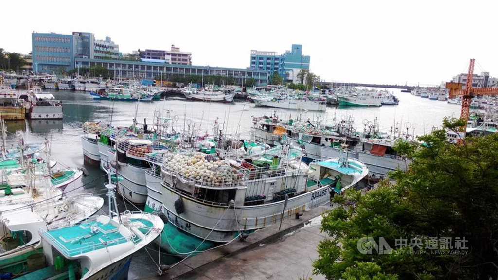 輕颱米克拉來襲,中央氣象局預估11日清晨風雨增強,東港漁港10日已停滿避風雨的漁船,但屏東11日清晨風雨不大。(林漢丑提供)中央社記者郭芷瑄傳真 109年8月11日