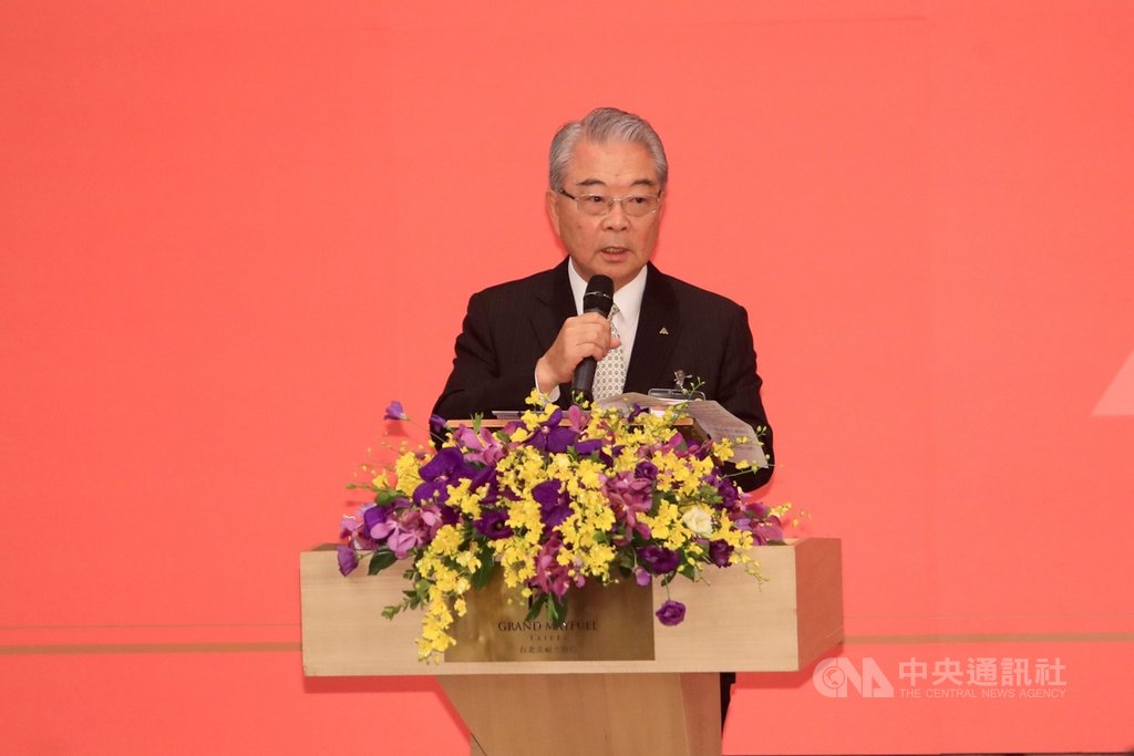 三三會理事長許勝雄(圖)19日在台北美福大飯店出席中華民國三三企業交流會109年度8月份例會,並致詞。中央社記者吳家昇攝 109年8月19日