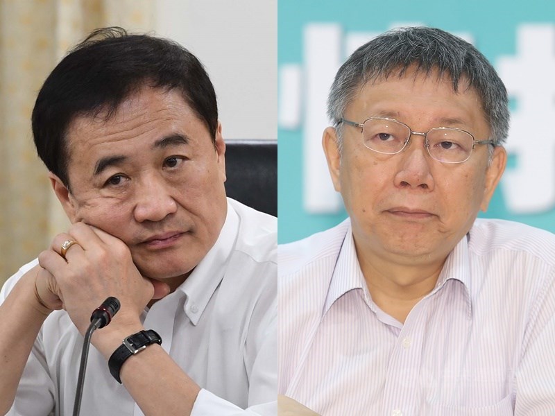 台北市捷運聯開案遭疑圖利廠商,時任副市長的監察委員陳景峻(左)遭台北市長柯文哲(右)送辦。(中央社檔案照片)