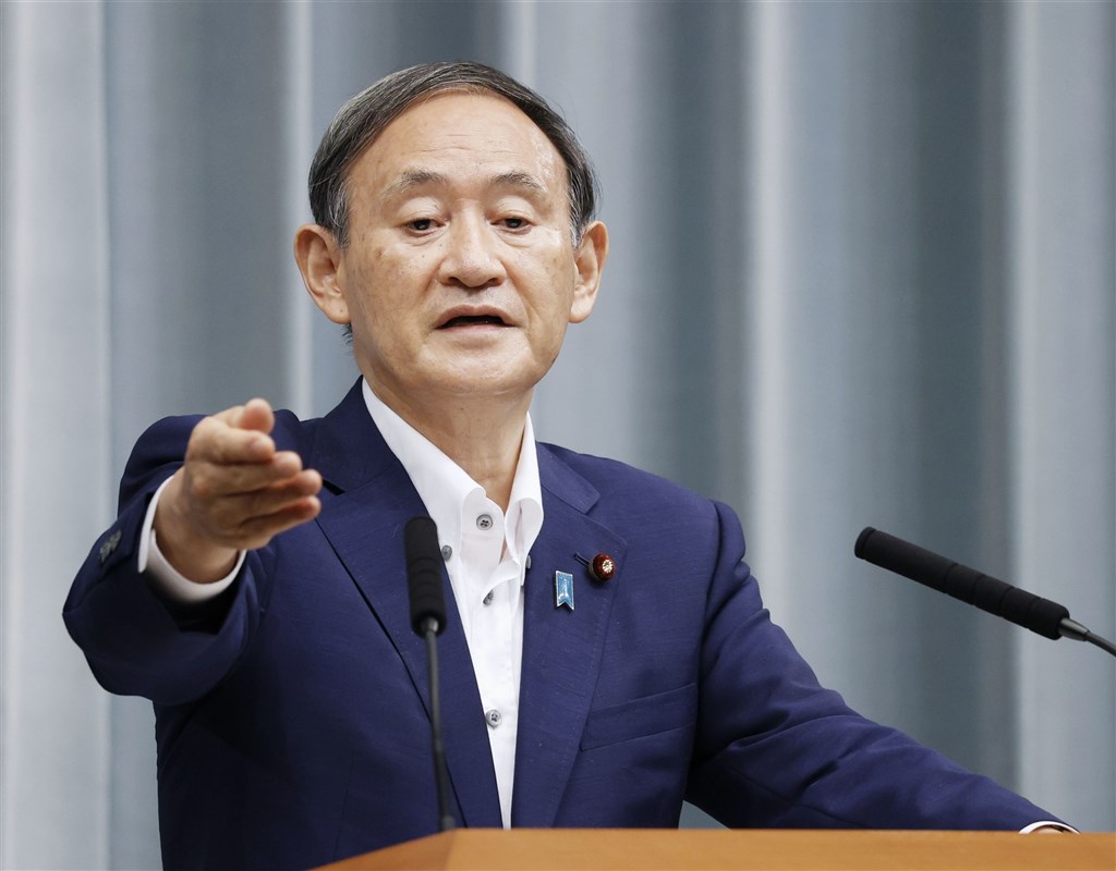 日本內閣官房長官菅義偉14日當選自民黨總裁。(共同社)