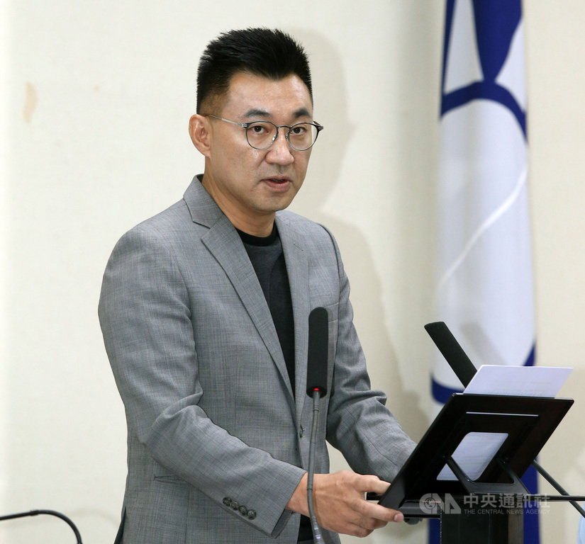 國民黨主席江啟臣(圖)16日呼籲總統蔡英文大方回應在野黨訴求,要盡快建立憲政慣例,成為第一個到立法院進行國情咨文的中華民國總統,接受國會議員監督與提問。中央社記者郭日曉攝 109年9月16日
