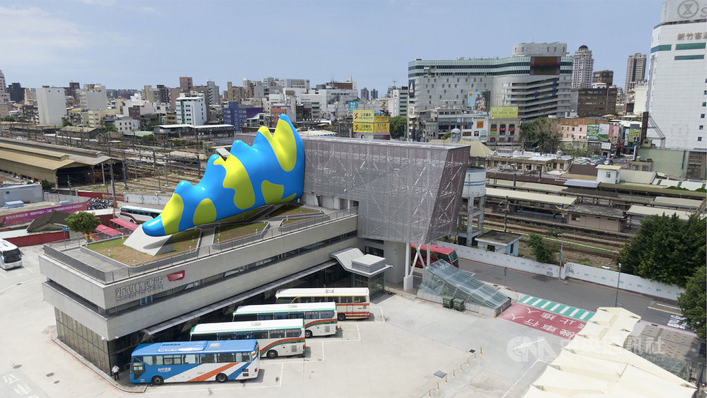2020台灣設計展10月將在新竹登場,展覽最吸睛的「新竹獸」,將以巨型充氣裝置和AR擴增實境等方式,出沒在設計展的2公里步行路徑上,歡迎民眾前往感受新竹風情和城市設計魅力。(台灣設計研究院提供)中央社記者鄭景雯傳真 109年9月19日