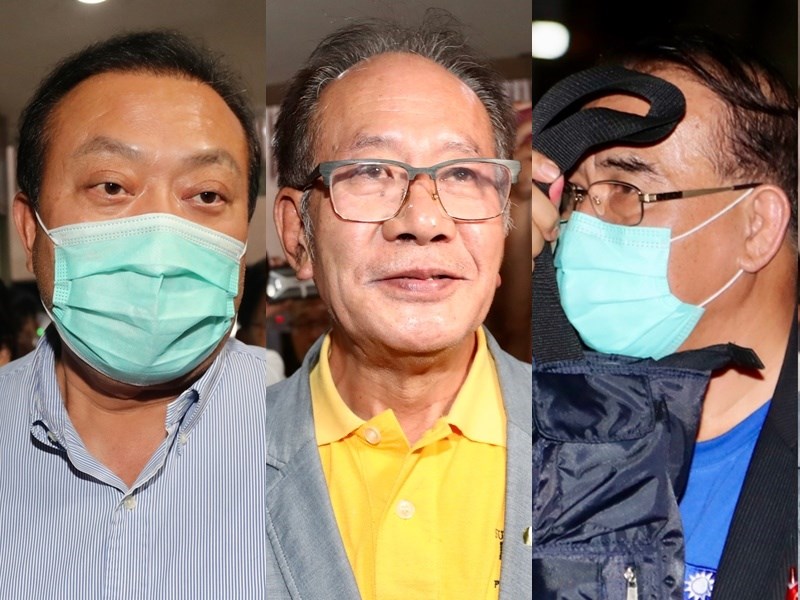 台北地院22日認定立委蘇震清(左起)、陳超明、廖國棟有羈押禁見必要,已函請立院許可。立法院秘書長林志嘉表示,若收到公文後,將請立法院長游錫堃邀集朝野協商討論。(中央社檔案照片)