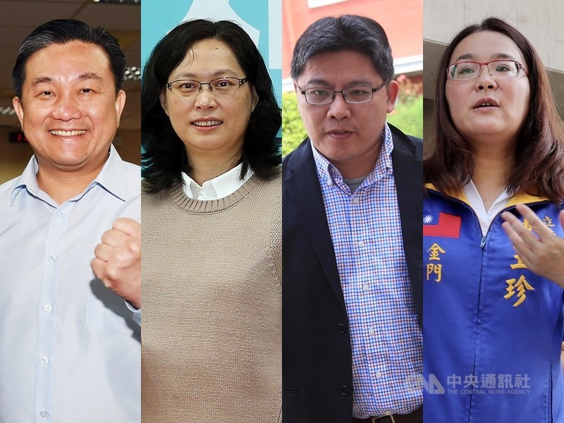 立法院朝野黨團日前經協商決議成立修憲委員會,並依政黨比例組成,30日將送交推派名單。目前朝野所推派的名單大致出爐,包括民進黨立委王定宇(左)、民眾黨立委賴香伶(左2)、時代力量立委邱顯智(右2)、國民黨立委陳玉珍(右)等人。(中央社檔案照片)
