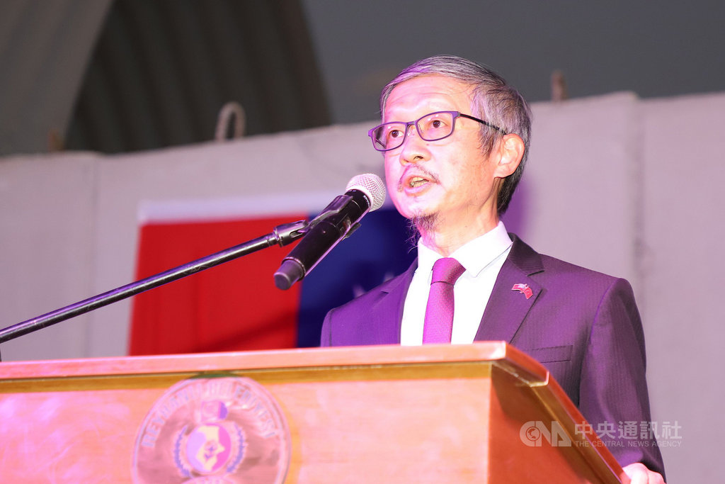 土耳其、敘利亞邊界台灣-雷伊漢勒世界公民中心建築主體完工,9日揭幕。駐土耳其代表鄭泰祥(圖)盼中心成為連結土耳其、台灣和敘利亞的橋梁。中央社記者何宏儒雷伊漢勒攝 109年10月10日