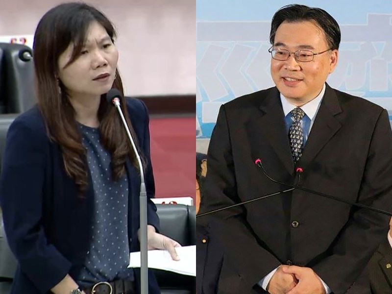 高雄市議員李雅靜(左)23日踢爆高雄市政府客委會主委陳志勇(右)曾涉違反採購法遭判3月,緩刑2年。陳志勇已向高雄市長陳其邁口頭請辭獲准。(左圖取自高雄市議會網頁ivod.kcc.gov.tw,右圖為陳志勇提供)