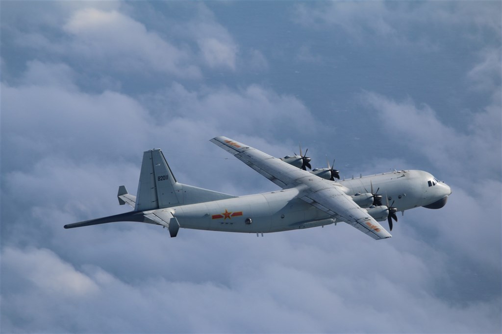 空軍25日發布共機動態,共軍1架運8反潛機侵犯台灣西南防空識別區。(圖取自國防部網頁mnd.gov.tw)