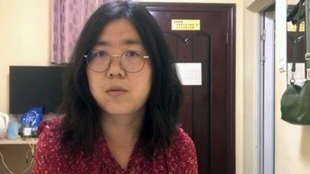 中國公民記者張展因為報導武漢疫情被控「尋釁滋事」,28日被法院判4年有期徒刑。(圖取自維權網網頁wqw2010.blogspot.com)