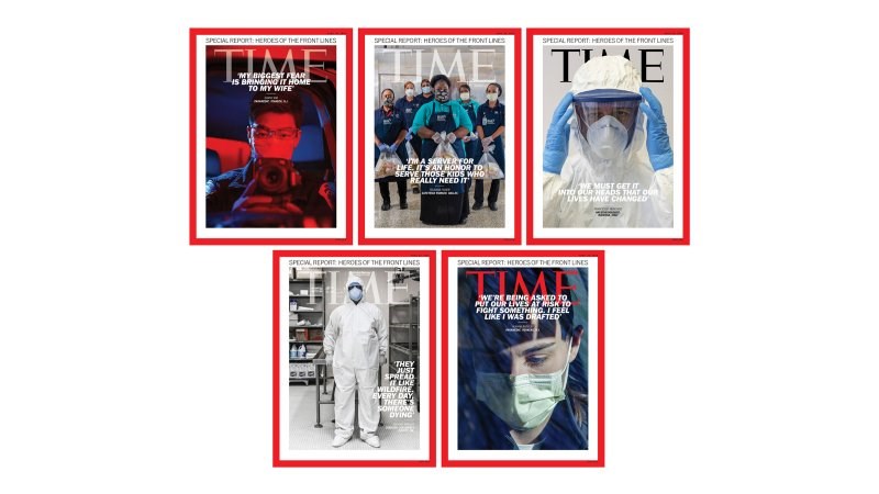 時代雜誌日前公布2020年風雲人物讀者票選結果,在冠狀病毒疫情期間冒著生命危險於前線服務的護理師、醫師、運送人員、雜貨店人員等工作人員勝出。(圖取自時代雜誌網頁time.com)