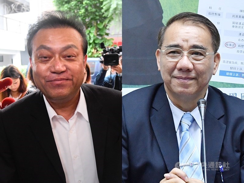 針對司法院函轉北院函,請立法院許可涉貪立委蘇震清(左)、廖國棟(右)的延長羈押案,立法院會會議主席、立法院長游錫堃18日詢問在場立委後,許可延長羈押。(中央社檔案照片)