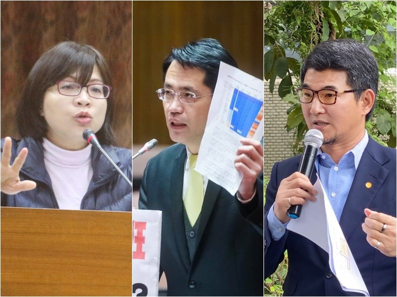 日前萊豬表決大戰,民進黨立委林淑芬(左)、江永昌(中)、劉建國(右)跑票,民進黨中評會25日決議停權1年處分。(左圖為中央社檔案照片,中圖取自facebook.com/iamyungchang,右圖取自facebook.com/liucnko.fans)
