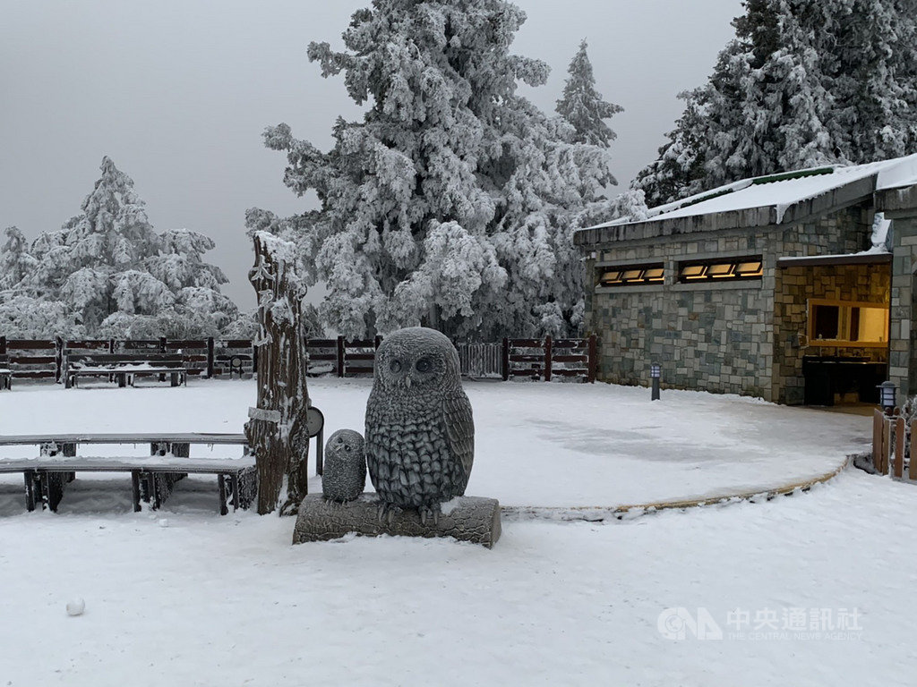 宜蘭縣太平山國家森林遊樂區雖已無降雪,夢幻銀白世界仍吸引許多人入園,10日上午10時許園區預告將啟動車輛總量管制。(羅東林區管理處提供)中央社記者王朝鈺傳真 110年1月10日
