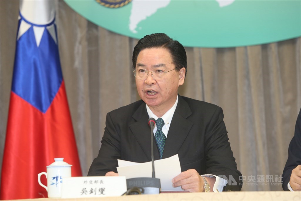 友邦帛琉新任總統惠恕仁將就職。外交部長吳釗燮(圖)將擔任特使,20日至22日率團赴帛琉出席惠恕仁就職典禮,同時也會遵照相關防疫措施。(中央社檔案照片)