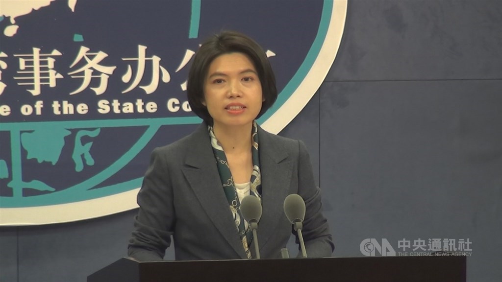 中國大陸國台辦發言人朱鳳蓮13日表示,反對美台進行任何官方往來。中央社記者邱國強北京攝 110年1月13日