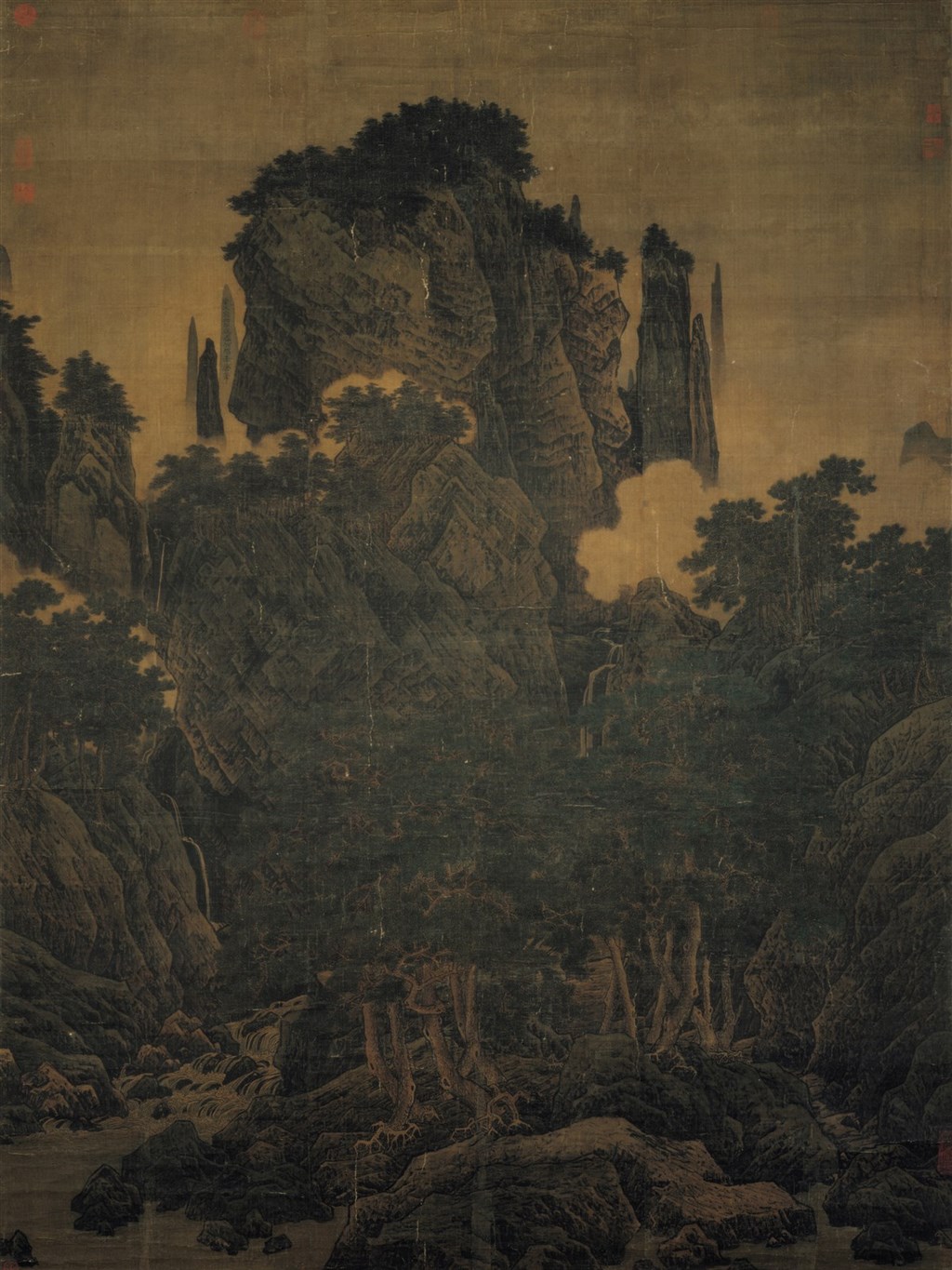 宋代李唐的經典作品「萬壑松風」(圖)將於10月與另兩件故宮鎮院國寶郭熙「早春圖」、范寬「谿山行旅」於故宮北院聯合展出。(故宮提供)中央社記者葉冠吟傳真 110年1月19日