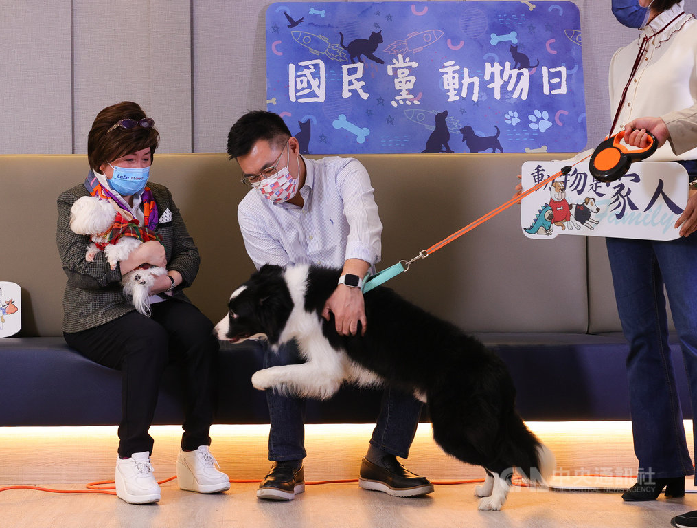 國民黨青年部22日舉行「國民黨動物日」記者會,呼籲大家重視流浪動物、虐待動物等動保議題。中央社記者謝佳璋攝 110年1月22日