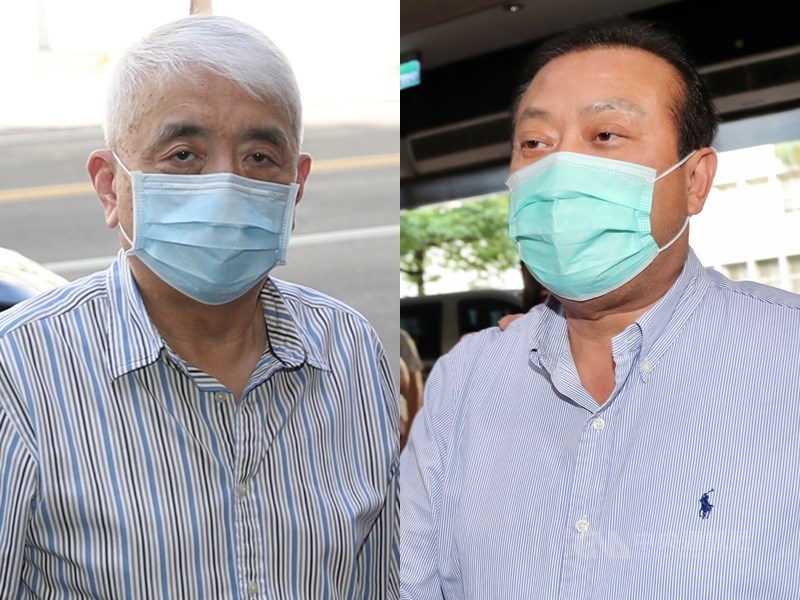 立委涉收賄案,27日台北地院傳喚前太流公司董事長李恆隆(左)的胞姊李秀峰作證。她說,為李恆隆記帳時,依指示把給蘇震清(右)的錢,記帳改為借款。(中央社檔案照片)