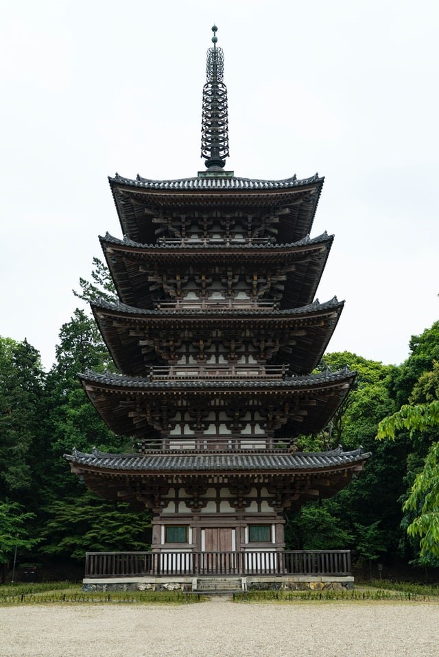 醍醐寺內的五重塔，為京都府內最古老的木造建築。（圖取自Unsplash圖庫）
