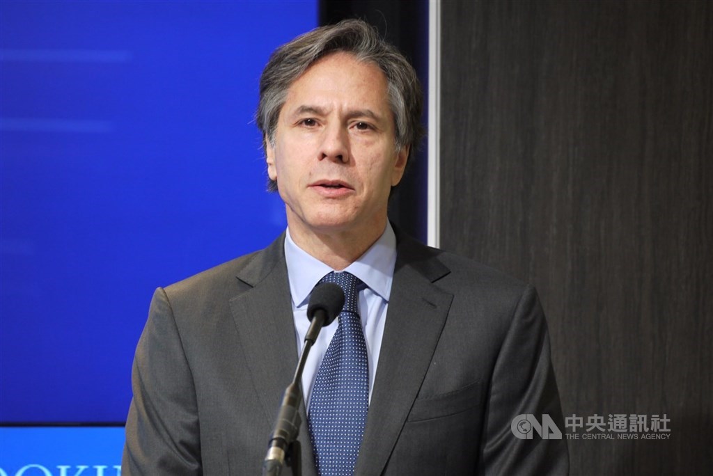 美國國務卿布林肯表示，美國正採取最新措施，「回應緬甸令人震驚的民主抗議人士遭受致命暴力情事」。（中央社檔案照片）