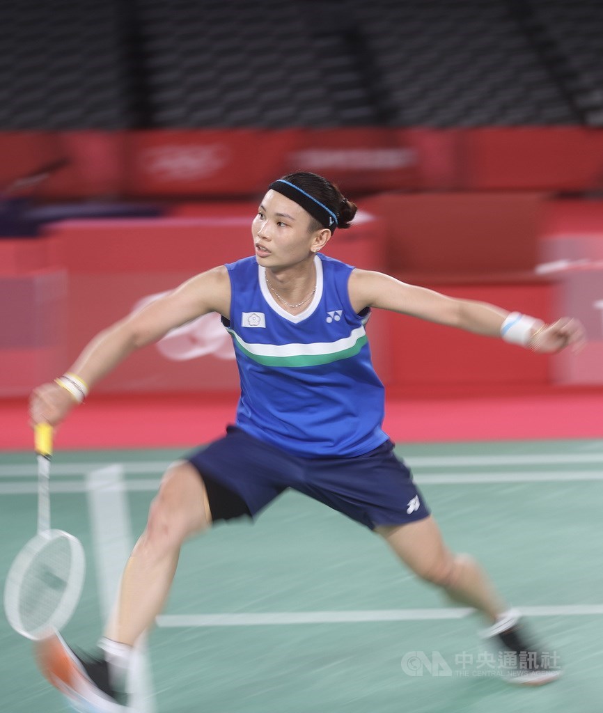 羽球球后戴資穎（圖）1日晚間在東京奧運羽球女子單打金牌戰出賽，和中國好手陳雨菲歷經3局激戰，終場以1比2吞敗，錯失金牌。中央社記者吳家昇攝 110年8月1日