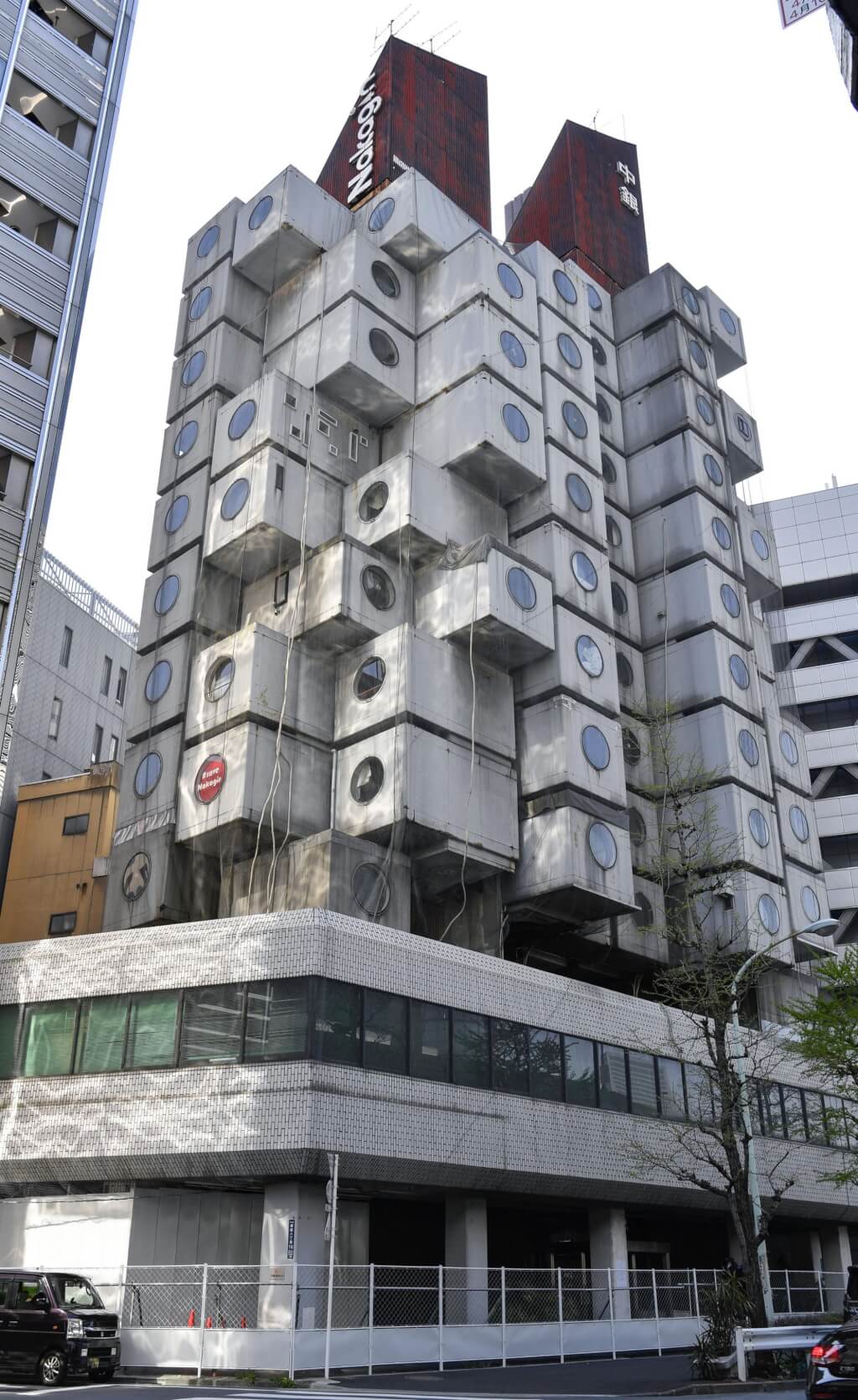 日本銀座奇特膠囊大樓矗立半世紀建築老舊12日起拆除 文化 中央社cna