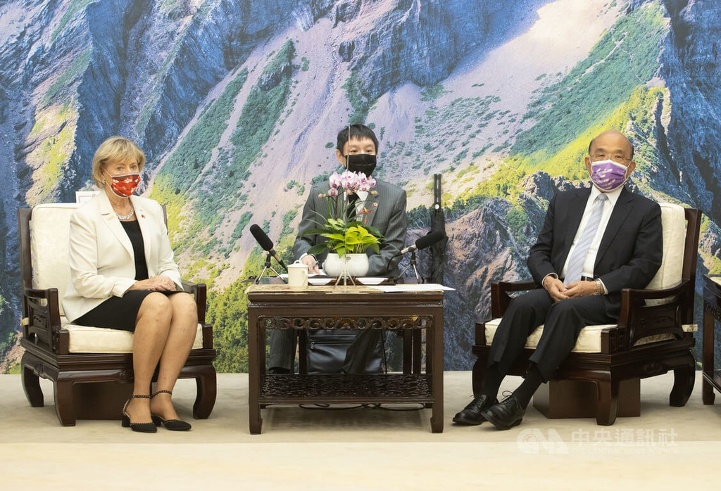 蘇貞昌接見加拿大議員訪問團  盼促成兩國經貿談判 | 政治 | 中央社