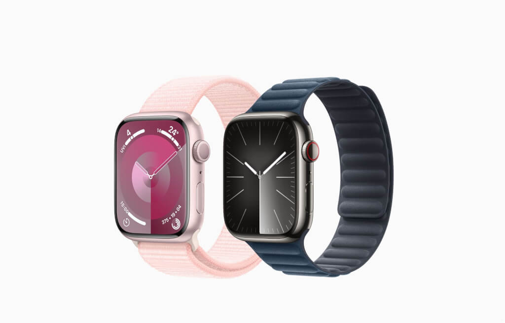 蘋果公司2023年發表Apple Watch Series 9智慧手錶。（圖取自蘋果公司網頁apple.com）