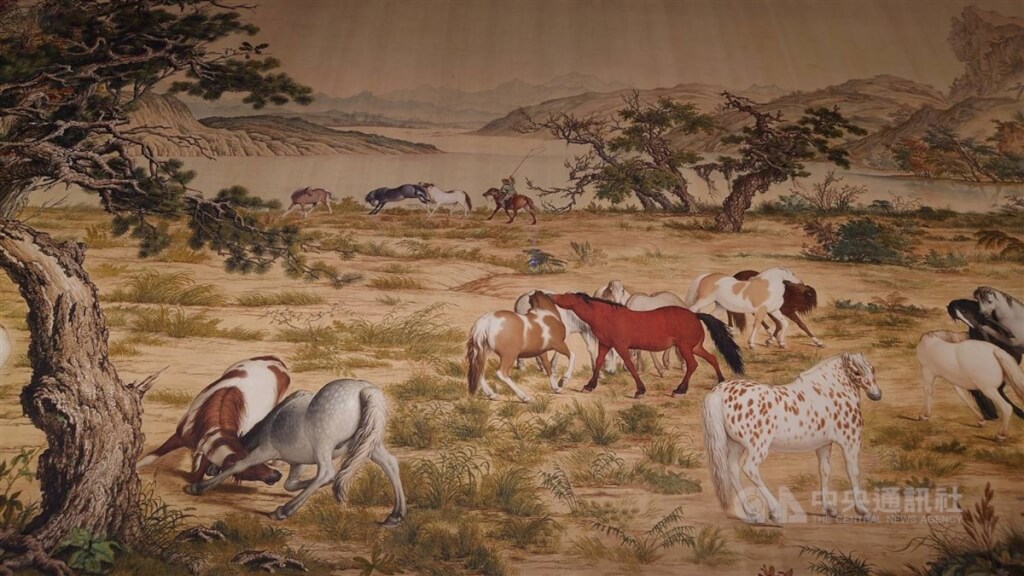 故宮南院以擬真物象為題首度展出郎世寧百駿圖| 文化| 中央社CNA