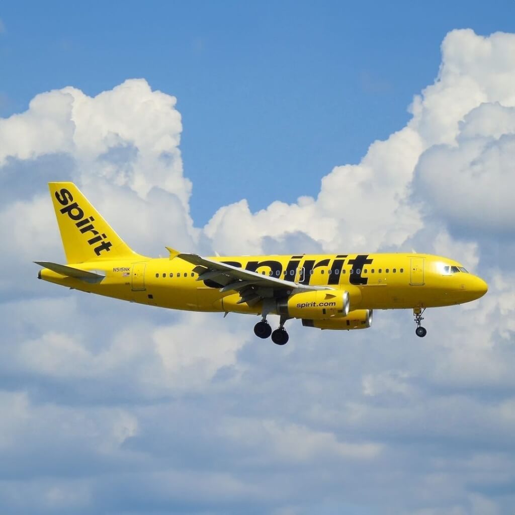 美國精神航空18日申請破產保護。（圖／取自facebook.com/SpiritAirlines）