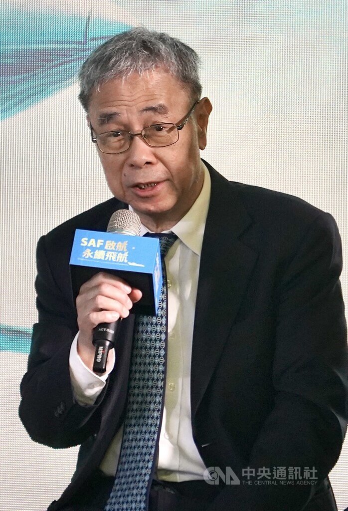 「SAF啟航 永續飛航」啟動儀式23日在高雄機場舉行,台塑石化總經理林克彥(圖)出席致詞。中央社記者董俊志攝 114年4月23日