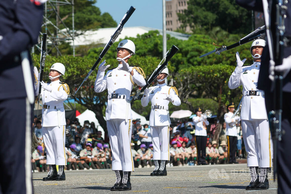 國慶預演　三軍儀隊演出（1）