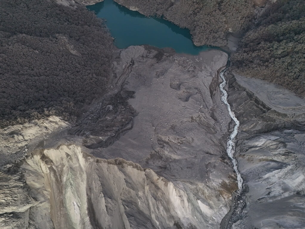 馬太鞍溪堰塞湖水位
