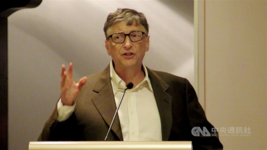 微軟公司共同創辦人比爾．蓋茲以其創立的突破能源組織（Breakthrough Energy）為例，說明自己投入數10億美元加速潔淨科技創新。（中央社檔案照片）