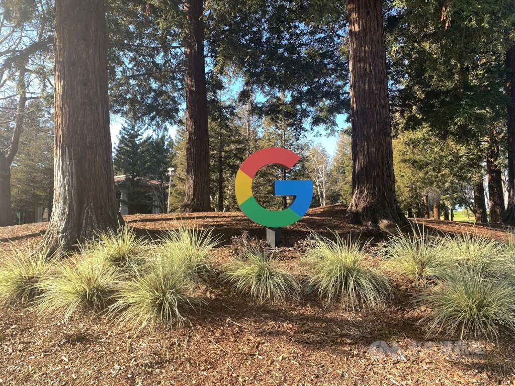 圖為Google位於加州山景城總部一隅。（中央社檔案照片)