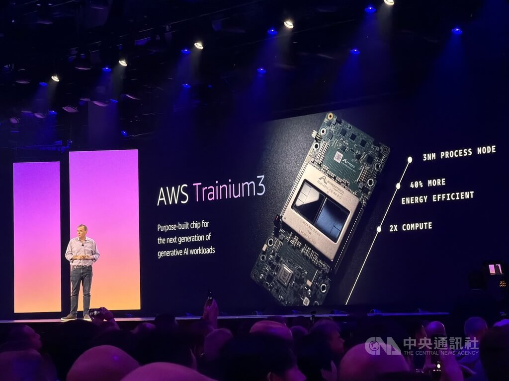 AWS首款3奈米自研晶片亮相 推AI工廠擴大與輝達合作 | 科技 | 中央社 CNA AWS首款3奈米自研晶片亮相 推AI工廠擴大與輝達合作 | 科技 | 中央社 CNA