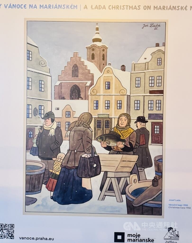 捷克「拉達的耶誕節」 市集圖文面板介紹畫作
