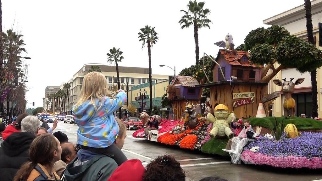 玫瑰花車遊行迎新年