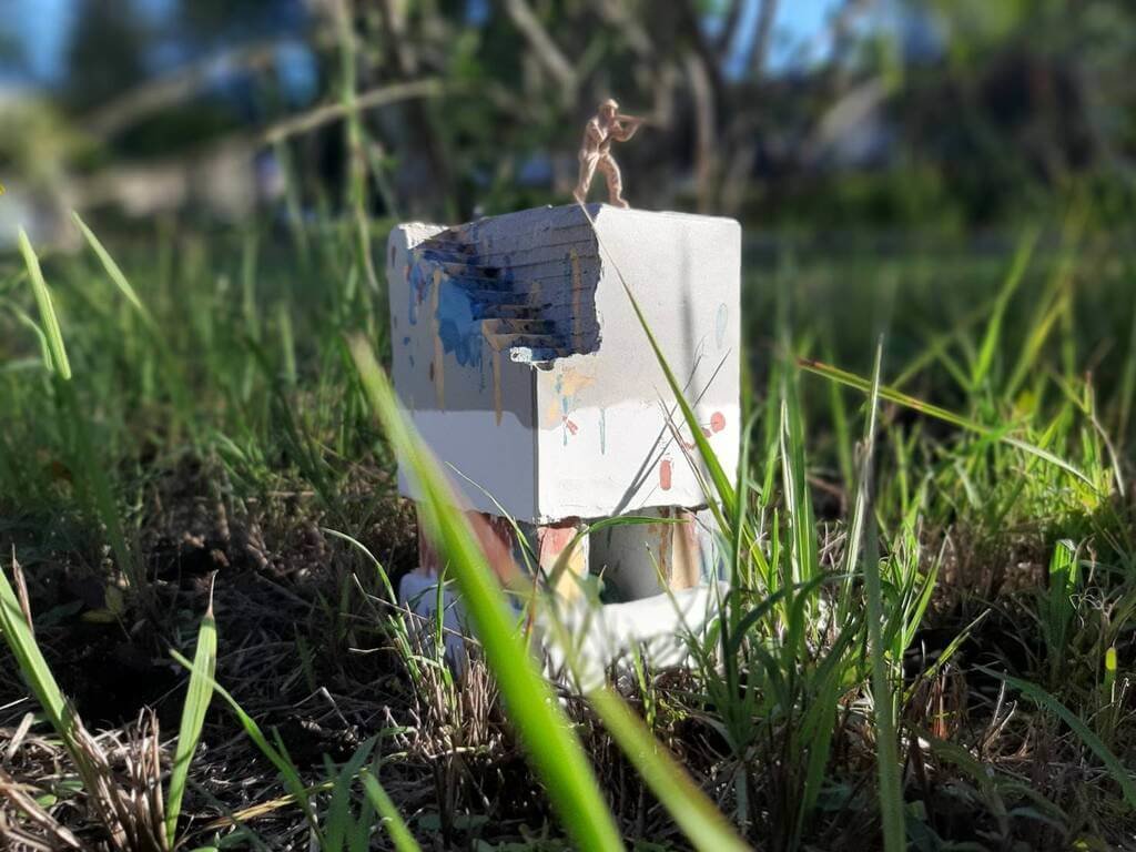 戰地文化融入課程　學生創作小型碉堡