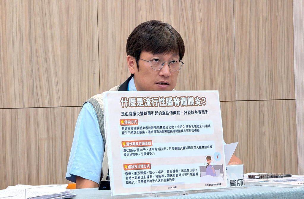 流行性腦脊髓膜炎增2例　管制署說明