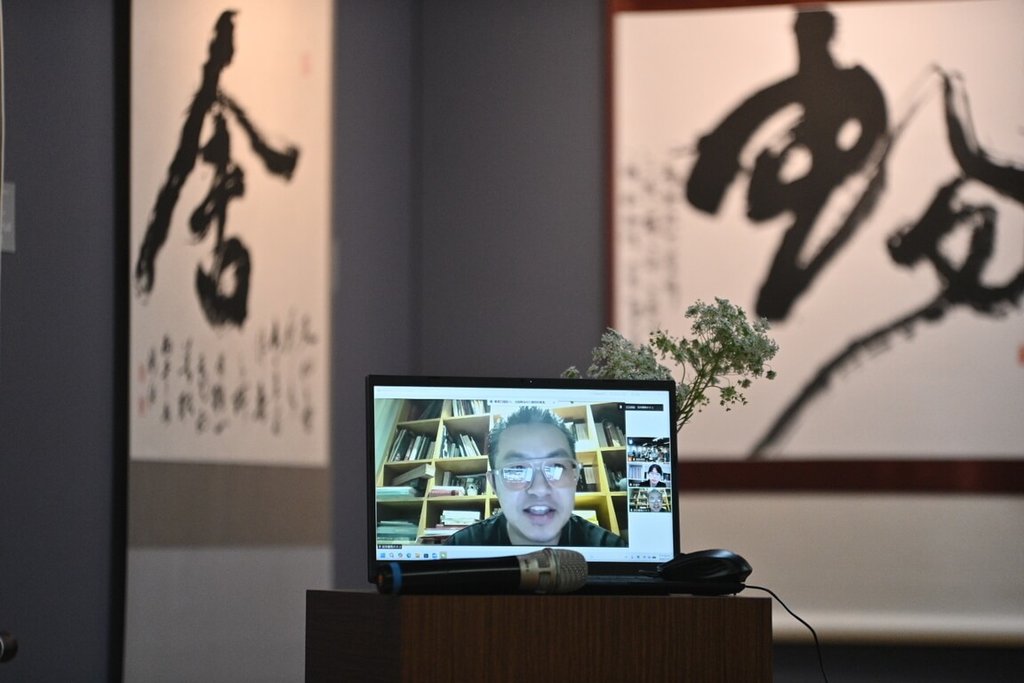 華梵大學板橋舉行「蘭亭放」書法展（2）