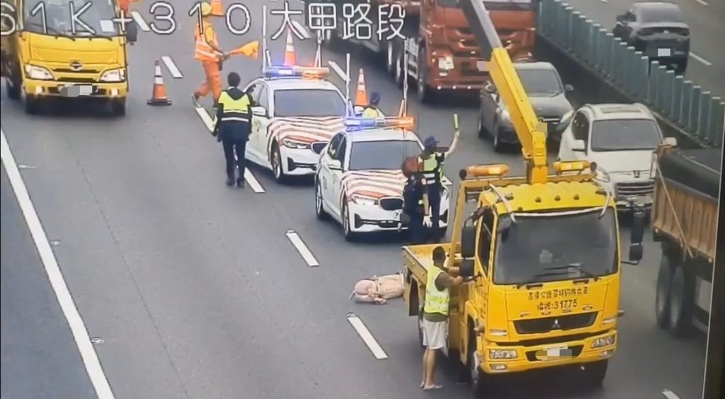 國3北向台中外埔段豬隻掉落車道 車流一度回堵2公里 國3北向台中外埔段豬隻掉落車道 車流一度回堵2公里