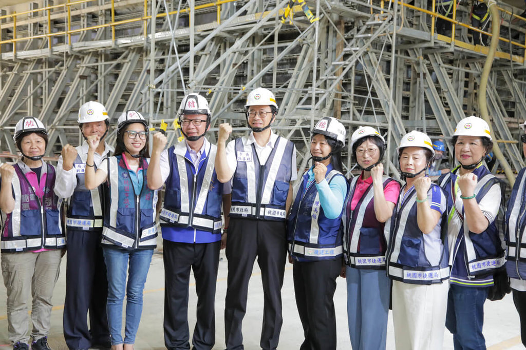 桃捷綠線G07站地下結構完成 目標119年底主線通車 桃捷綠線G07站地下結構完成 目標119年底主線通車