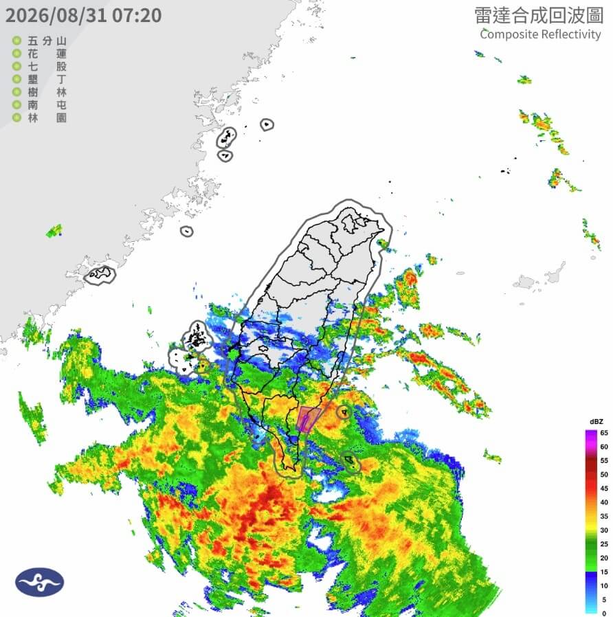 低壓帶影響台東豪雨特報 高雄屏東花蓮防局部大雨