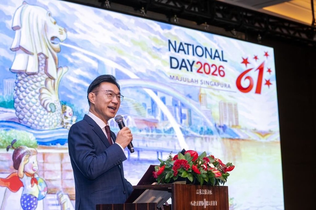 江啟臣出席新加坡國慶酒會　盼台星攜手打造創新未來