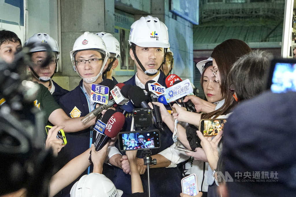 北市民權東路工地損鄰案　蔣萬安現場視察受訪