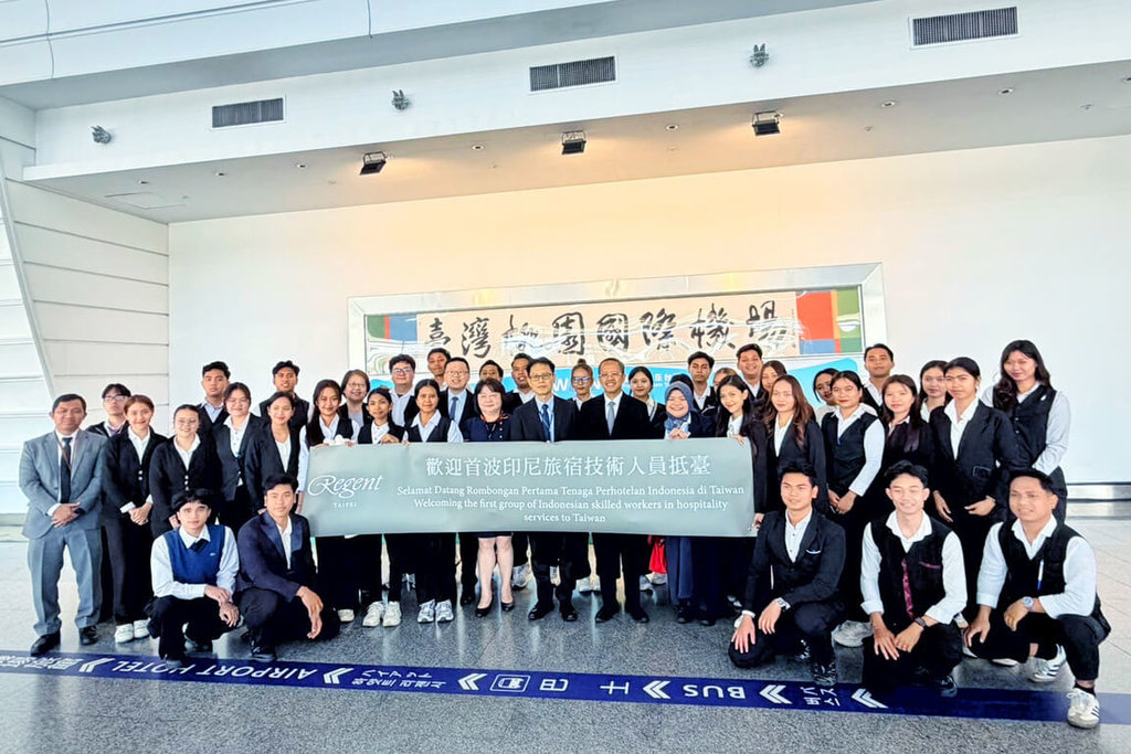 勞動部首批35名印尼技術人力抵台 旅宿業者獲多元即戰力
